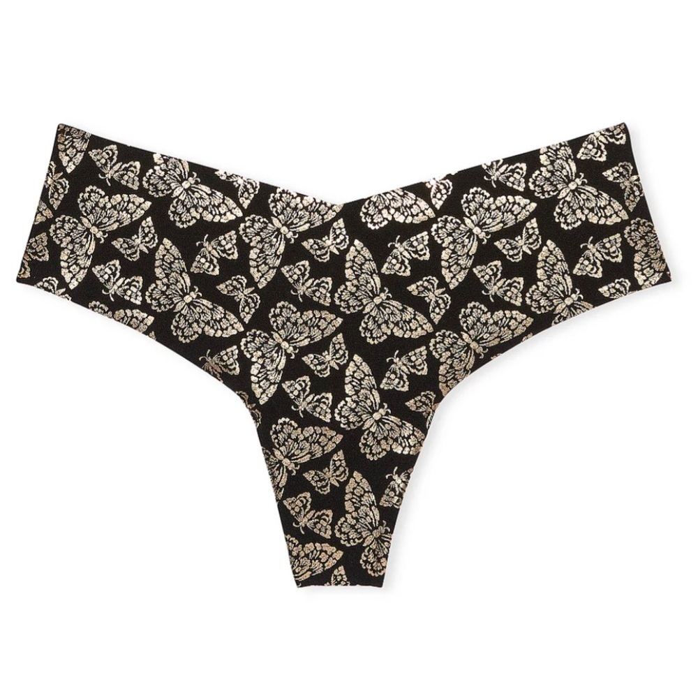 Victoria's Secret Sexy Black-Gold Thongs Panty